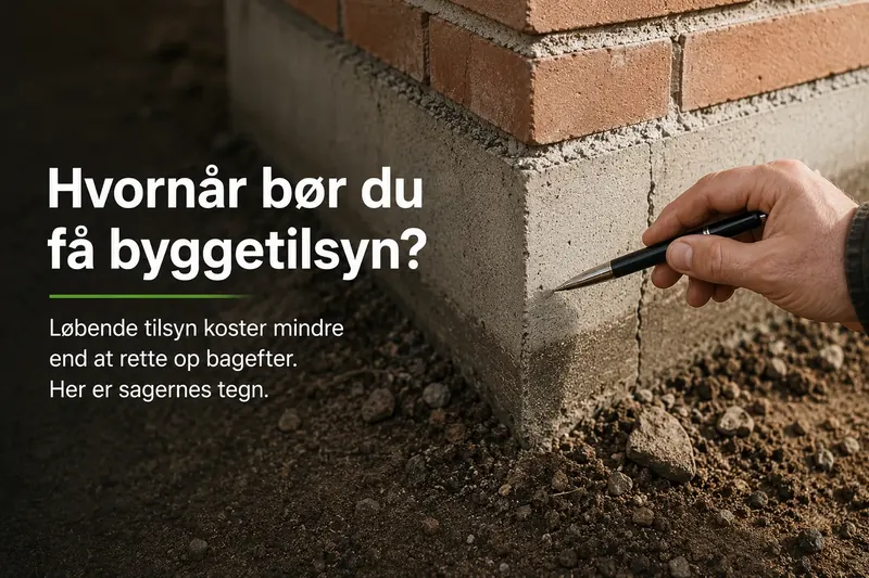 Byggetilsyn af fundament og murværk ved nybyggeri