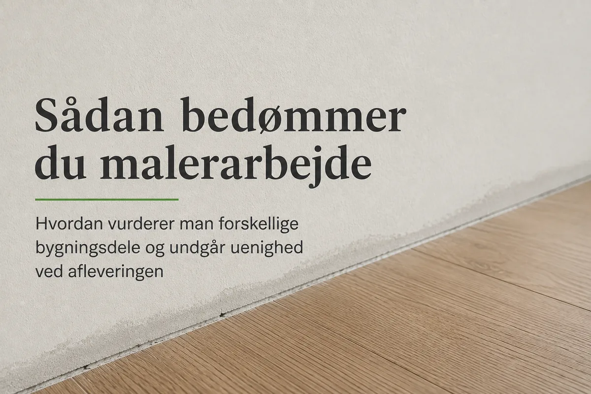 Nymalet væg og gulv – visuel bedømmelse af malerarbejde